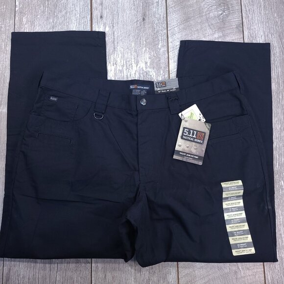 5.11 Tactical Pants Mens 42x30 Navy Taclite Ripstop Jean Cut Mid Rise Straight - Picture 4 of 9